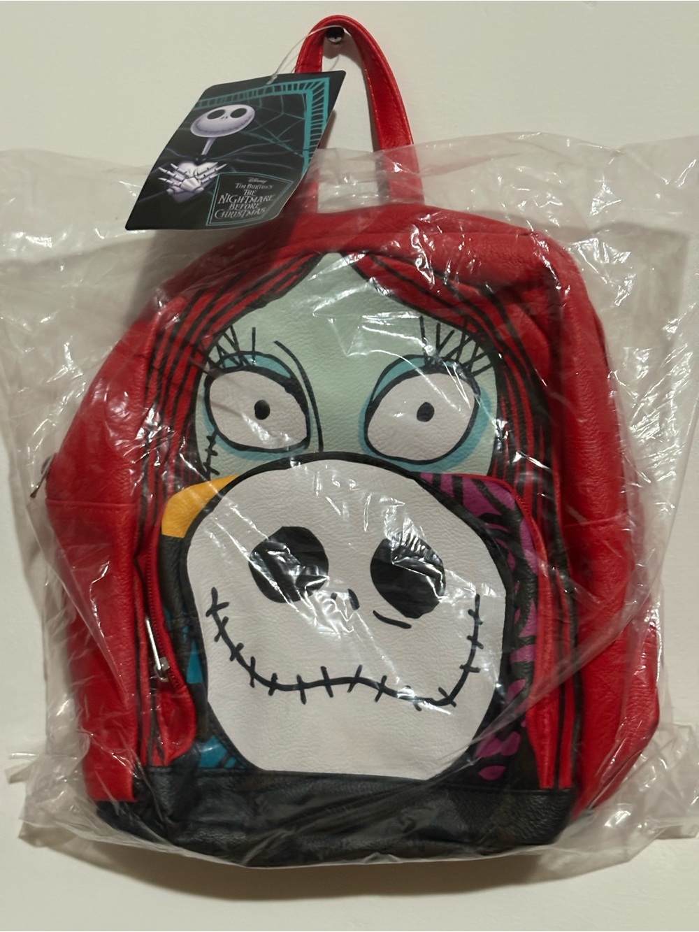 Disney Red Black Multicolor The Nightmare Before Christmas Sally Mini Backpack